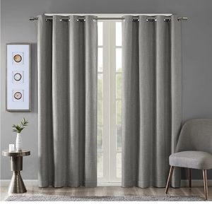 SUN SMART Blackout Curtain Thermal Insulated Light Blocking Drape 50x54, Grey